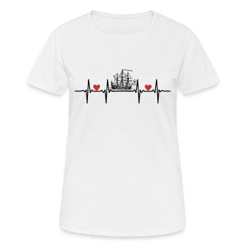 Bateaux Bateaux Yacht Yachts Capitaine Capitaine Navires - T-shirt respirant Femme - blanc - Devant - AI Model Female 172 dark (172cm)
