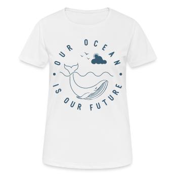 Whales Whale Mammals Marine Mammals Whale - Women's Breathable T-Shirt - white - Front - AI Model Female 172 dark (172cm)