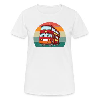 Busfahrer Busfahrerin Fernbus Verkehr Auto Bus - Frauen T-Shirt atmungsaktiv - Weiß - Vorne - AI Model Female 172 dark (172cm)
