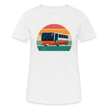 Busfahrer Busfahrerin Fernbus Verkehr Auto Bus - Frauen T-Shirt atmungsaktiv - Weiß - Vorne - AI Model Female 172 dark (172cm)