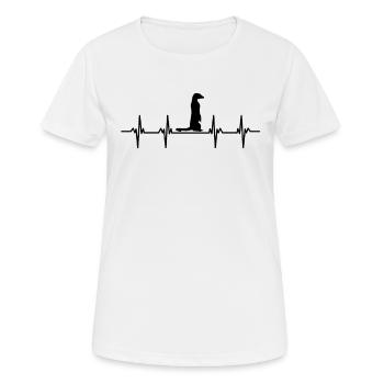 Afrique de jolis suricates creusent des rongeurs suricates - T-shirt respirant Femme - blanc - Devant - AI Model Female 172 dark (172cm)