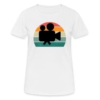 Filmen Filme Regisseur Schauspieler Schauspielerin - Frauen T-Shirt atmungsaktiv - Weiß - Vorne - AI Model Female 172 dark (172cm)