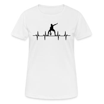 Musculation Gym fitness sport Entraînement - T-shirt respirant Femme - blanc - Devant - AI Model Female 172 dark (172cm)