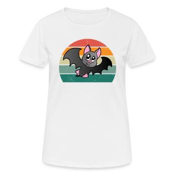 Chauves-souris Bat Bat Protection Cave - T-shirt respirant Femme - blanc - Devant - AI Model Female 172 dark (172cm)