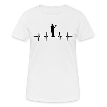 Flûte Flûte Flûte Flûtiste Joueur de Flûte Flûte Flûte - T-shirt respirant Femme - blanc - Devant - AI Model Female 172 dark (172cm)