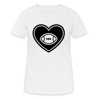 Quarterback Runningback Offense Defence Football - Women's Breathable T-Shirt - white - Front - AI Model Female 172 dark (172cm)