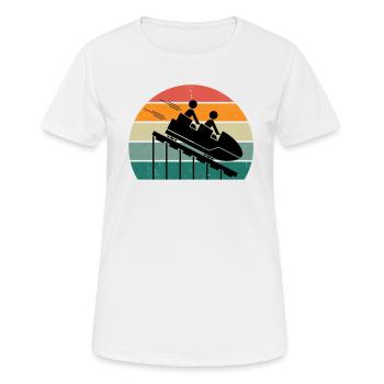 Vacances Vacances Fun Action Parc à thème Montagnes russes - T-shirt respirant Femme - blanc - Devant - AI Model Female 172 dark (172cm)