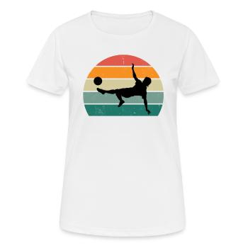 footballer ball player player player football - Women's Breathable T-Shirt - white - Front - AI Model Female 172 dark (172cm)