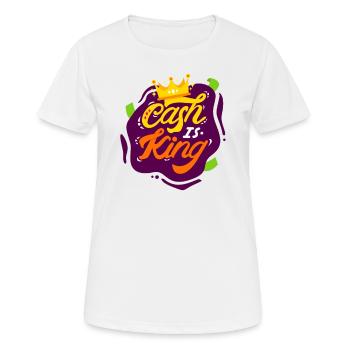 Zaster Moneten Billets Coin Monnaie Monnaie Virtuelle - T-shirt respirant Femme - blanc - Devant - AI Model Female 172 dark (172cm)