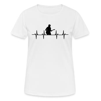Guitariste Guitariste Guitariste Guitariste Guitare Basse - T-shirt respirant Femme - blanc - Devant - AI Model Female 172 dark (172cm)
