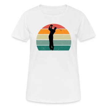 Golfer Golferin Golfspieler Golfspielerin Golf - Frauen T-Shirt atmungsaktiv - Weiß - Vorne - AI Model Female 172 dark (172cm)