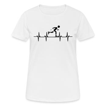 Patin à roues alignées Patineurs à roulettes Patins à roulettes - T-shirt respirant Femme - blanc - Devant - AI Model Female 172 dark (172cm)