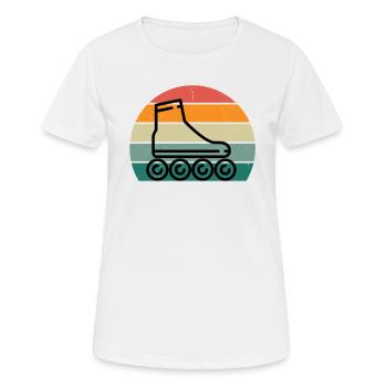 Patin à roues alignées Patineurs à roulettes Patins à roulettes - T-shirt respirant Femme - blanc - Devant - AI Model Female 172 dark (172cm)