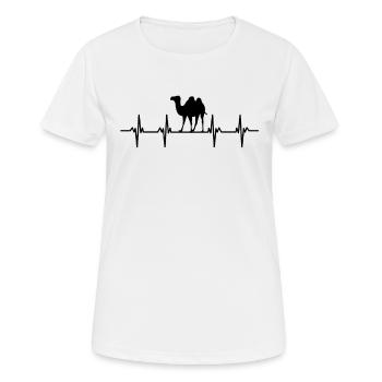 Kamele Trampeltier Wüste Arabien Dromedar Kamel - Frauen T-Shirt atmungsaktiv - Weiß - Vorne - AI Model Female 172 dark (172cm)
