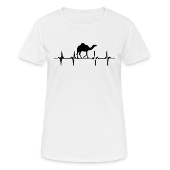 Kamele Trampeltier Wüste Arabien Dromedar Kamel - Frauen T-Shirt atmungsaktiv - Weiß - Vorne - AI Model Female 172 dark (172cm)