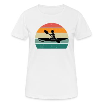 Canoéistes Canoë Canoë Kayak Slalom Canoë - T-shirt respirant Femme - blanc - Devant - AI Model Female 172 dark (172cm)
