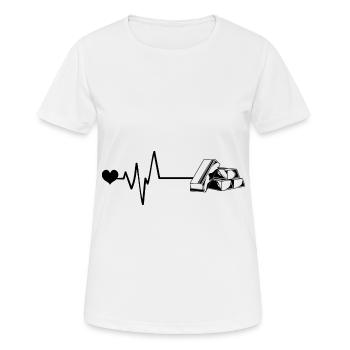 Impulsion d’or Coeur Amour - T-shirt respirant Femme - blanc - Devant - AI Model Female 172 dark (172cm)