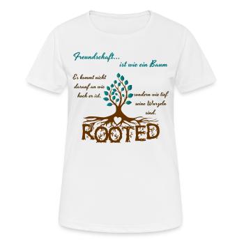 Freundschaft - bunt - Frauen T-Shirt atmungsaktiv - Weiß - Vorne - AI Model Female 172 dark (172cm)