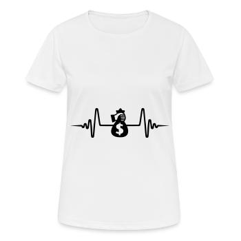 Money Money Pulse Cash - Women's Breathable T-Shirt - white - Front - AI Model Female 172 dark (172cm)