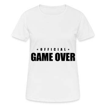 Game Over Slogan - T-shirt respirant Femme - blanc - Devant - AI Model Female 172 dark (172cm)