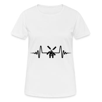 Windmill Pulse Silhouette - Women's Breathable T-Shirt - white - Front - AI Model Female 172 dark (172cm)