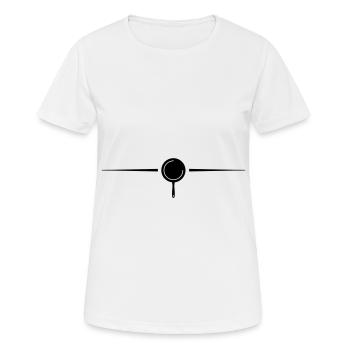 Pfanne Küche linie - Frauen T-Shirt atmungsaktiv - Weiß - Vorne - AI Model Female 172 dark (172cm)