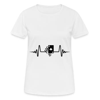 Symbole d’impulsion de carte - T-shirt respirant Femme - blanc - Devant - AI Model Female 172 dark (172cm)