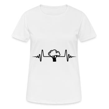 Broccoli Pulse - Women's Breathable T-Shirt - white - Front - AI Model Female 172 dark (172cm)