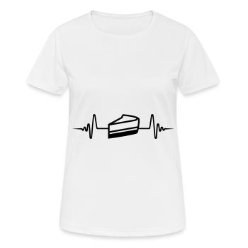 Gâteau au fromage au lait - T-shirt respirant Femme - blanc - Devant - AI Model Female 172 dark (172cm)