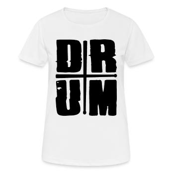 DrumSticks pour percussionnistes idée cadeau - T-shirt respirant Femme - blanc - Devant - AI Model Female 172 dark (172cm)