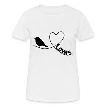 Bird Watching Motif for Birders Bird Lovers - Women's Breathable T-Shirt - white - Front - AI Model Female 172 dark (172cm)