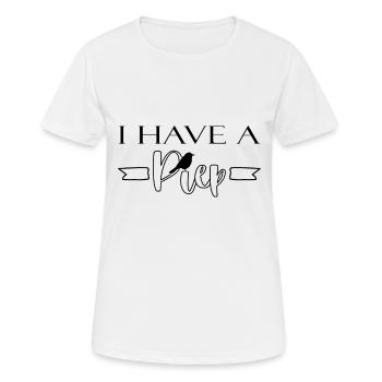 Observation des oiseaux - J’ai une piep - Birdie Saying - T-shirt respirant Femme - blanc - Devant - AI Model Female 172 dark (172cm)
