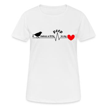 Vogel Macht Ein Kleines Piep In Meinem Herzen - Frauen T-Shirt atmungsaktiv - Weiß - Vorne - AI Model Female 172 dark (172cm)