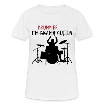 In the Drummer Queen for Percussionists & Drummers - Women's Breathable T-Shirt - white - Front - AI Model Female 172 dark (172cm)