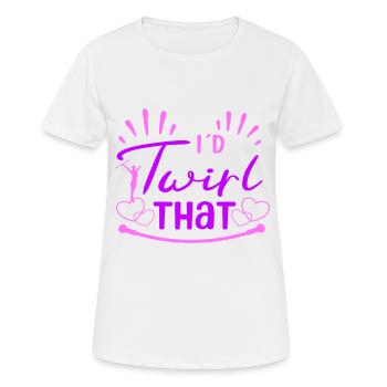 Baton Twirling Je ferais tournoyer cette idée cadeau de bâton - T-shirt respirant Femme - blanc - Devant - AI Model Female 172 dark (172cm)