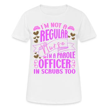 Soins infirmiers correctionnels Je ne suis pas régulier Je suis agent - T-shirt respirant Femme - blanc - Devant - AI Model Female 172 dark (172cm)