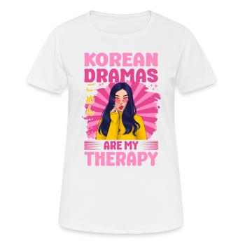 Korean Drama Enthusiast Exclusive Collection Gifts - Frauen T-Shirt atmungsaktiv - Weiß - Vorne - AI Model Female 172 dark (172cm)
