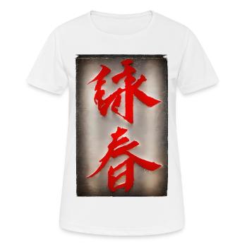 Selbstverteidigung WingTsun Kampfkunst - Frauen T-Shirt atmungsaktiv - Weiß - Vorne - AI Model Female 172 dark (172cm)