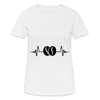 Légumineuses de grains de café - T-shirt respirant Femme - blanc - Devant - AI Model Female 172 dark (172cm)