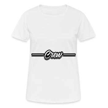 Conception de l’équipage - T-shirt respirant Femme - blanc - Devant - AI Model Female 172 dark (172cm)