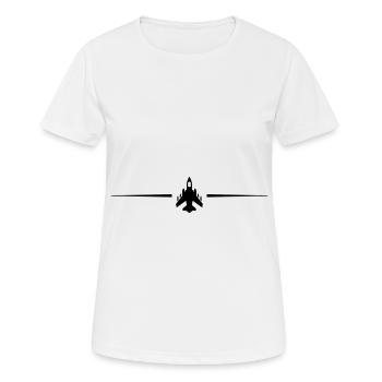 Ligne d’avion à réaction - T-shirt respirant Femme - blanc - Devant - AI Model Female 172 dark (172cm)