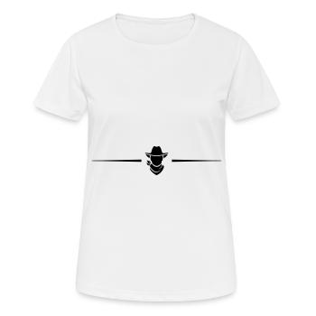 Ligne western Cowboy - T-shirt respirant Femme - blanc - Devant - AI Model Female 172 dark (172cm)