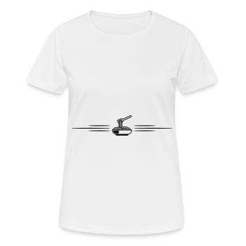 Spaghetti Linie - Frauen T-Shirt atmungsaktiv - Weiß - Vorne - AI Model Female 172 dark (172cm)