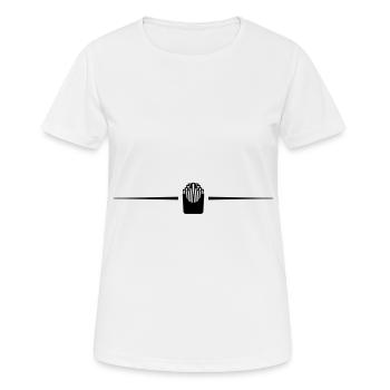 Pommes fast food Linie - Frauen T-Shirt atmungsaktiv - Weiß - Vorne - AI Model Female 172 dark (172cm)