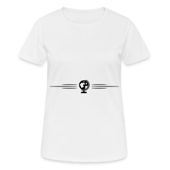 Globus Linie icon - Frauen T-Shirt atmungsaktiv - Weiß - Vorne - AI Model Female 172 dark (172cm)