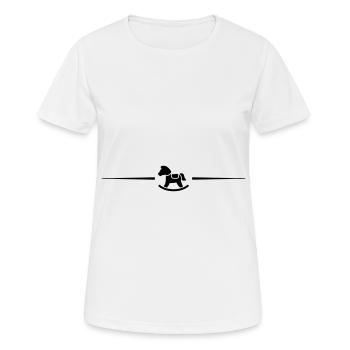 Symbole de ligne de cheval de pelle - T-shirt respirant Femme - blanc - Devant - AI Model Female 172 dark (172cm)