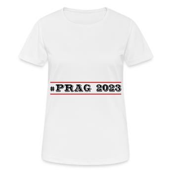 Prag 2023 - Frauen T-Shirt atmungsaktiv - Weiß - Vorne - AI Model Female 172 dark (172cm)