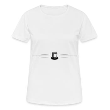 Ligne de toilettage de cylindre - T-shirt respirant Femme - blanc - Devant - AI Model Female 172 dark (172cm)