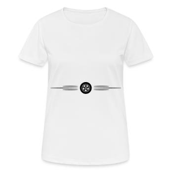 Reifen tuning Linie - Frauen T-Shirt atmungsaktiv - Weiß - Vorne - AI Model Female 172 dark (172cm)