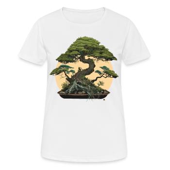 Mondschein-Bonsai-Baum - Frauen T-Shirt atmungsaktiv - Weiß - Vorne - AI Model Female 172 dark (172cm)